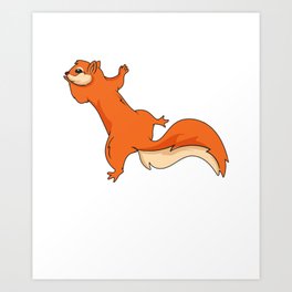 Crazy Squirrel Cute Climbing Art Print | Climbing, Acorn, Forest, Squirrel, Feeder, Birdfeeder, Wildlife, Squirrelhunter, Mammals, Graphicdesign 
