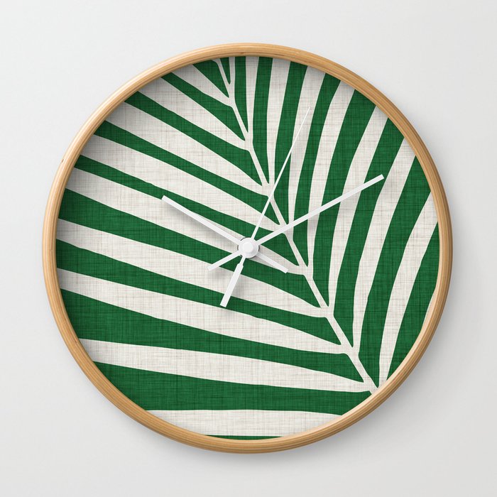Minimalist Palm Leaf Wall Clock