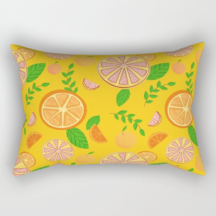 Citrus - Orange Rectangular Pillow