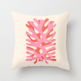 Sea Leaf: Matisse Collage Peach Edition Throw Pillow