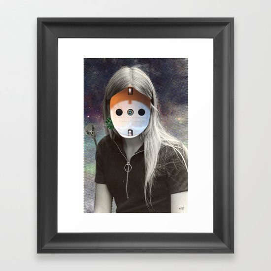 Plug & Play Woman - Model: Busch Jaeger Framed Art Print