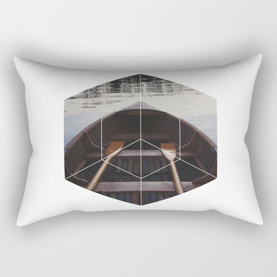 Peace of Mind Boat - Geometric Photography Rectangular Pillow