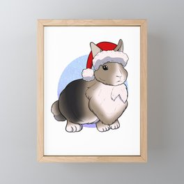 Santa Bunny Framed Mini Art Print