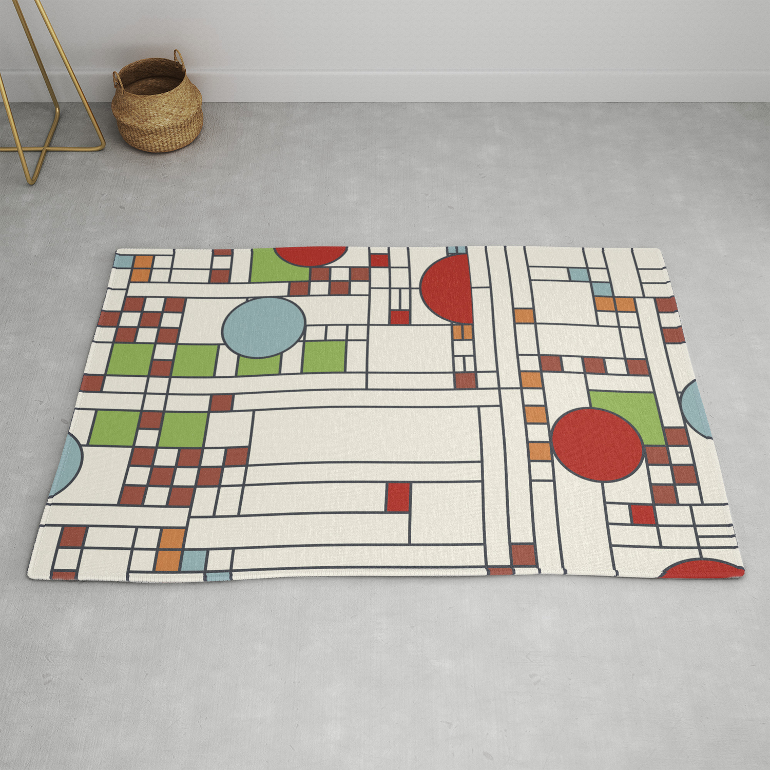 Frank Lloyd Wright Pattern S02 Rug By Etmeusmoi Society6 Frank Lloyd Wright Pattern S02 Rug By