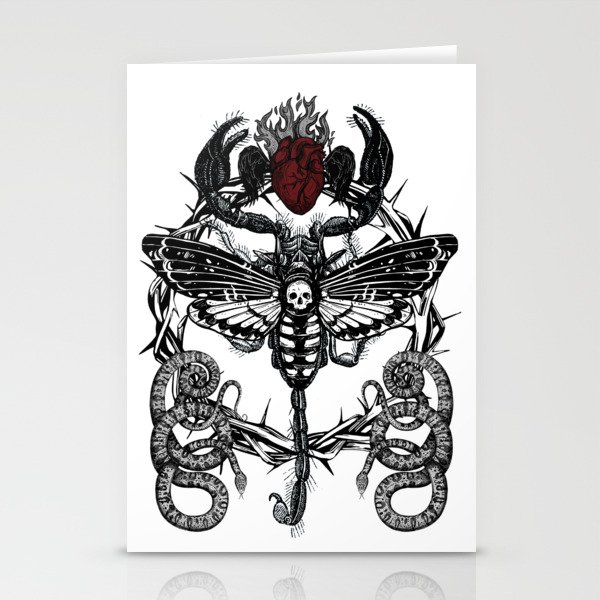 Scorpion Moth 2 Stationery Cards