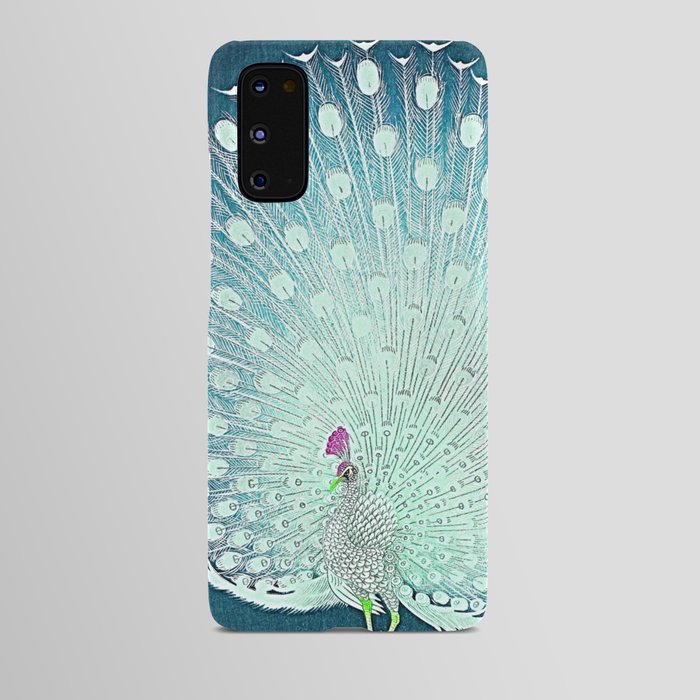 Teal Peacock - Vintage Fantasy Bird Teal Blue Android Case