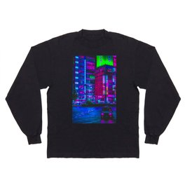 Retro Game VHS Cyberpunk City Long Sleeve T-shirt