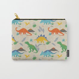 Jurassic Dinosaurs in Primary Colors Carry-All Pouch