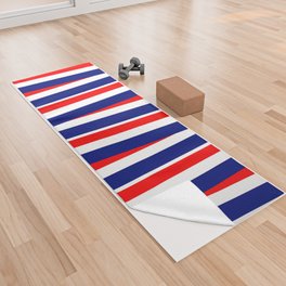 Patriotic Ribbons- Horizontal  Yoga Towel