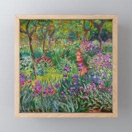 Claude Monet "The Iris Garden at Giverny", 1899-1900 Framed Mini Art Print