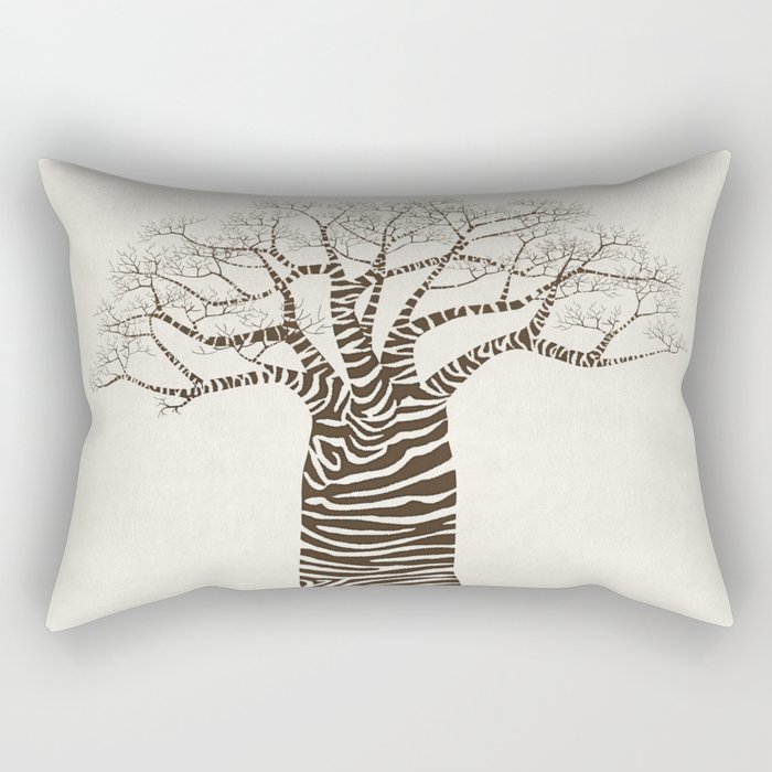 Zebra Tree Rectangular Pillow