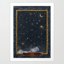Leo Constellation Renaissance Tableaux  Art Print