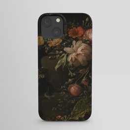 Flowers, Lizards and Insects - Elias van den Broeck (1650-1708) iPhone Case