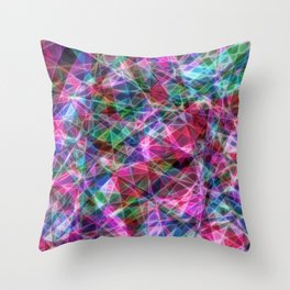 Geometric Stained Glass Throw Pillow