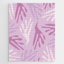 Ailanthus Cutouts Midcentury Modern Abstract Pattern in Light Lilac Jigsaw Puzzle