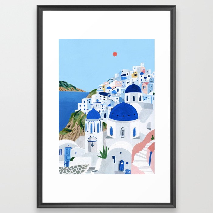 Santorini Framed Art Print