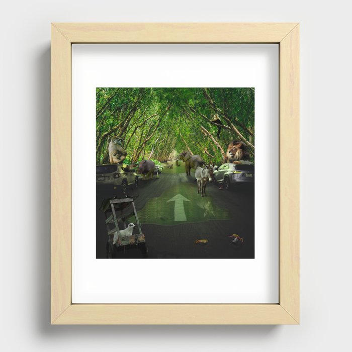 World Unknown Recessed Framed Print