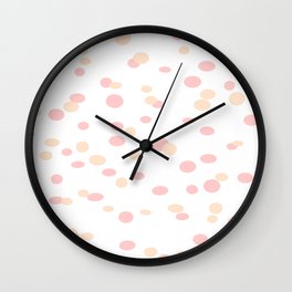 Pink pebbles Wall Clock