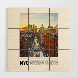 New York City Sunset | Travel Photography Minimalism | NYC Wood Wall Art