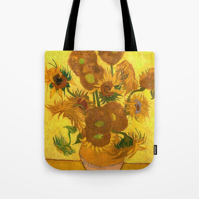 Vincent Van Gogh Fifteen Sunflowers In A Vase Tote Bag