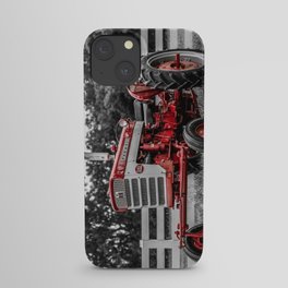 IH 240 Farmall Tractor Red Tractor Color Isolation iPhone Case