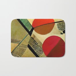Art abstract 4 Bath Mat | Pattern, Illustration, Red, Vintage, Pastel, School, Abstract, Cute, Sensitive, Student 