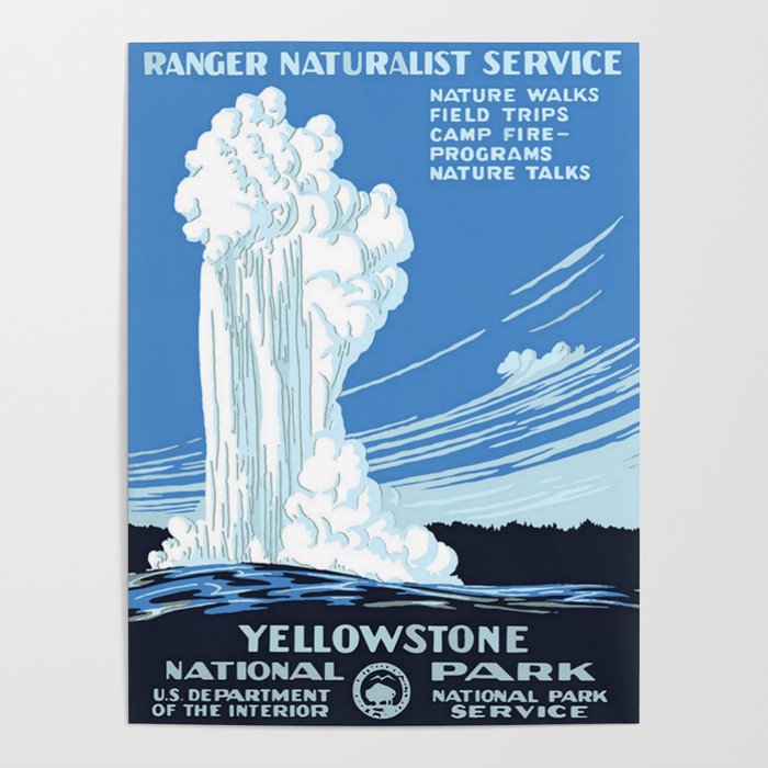 Yellowstone National Park Vintage Poster