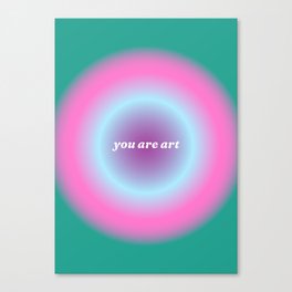 You are art gradient background Canvas Print