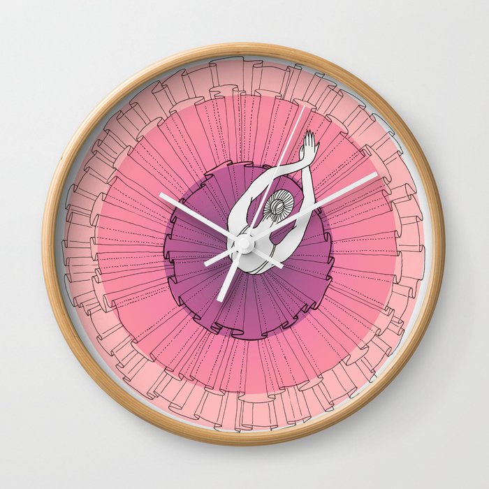 Pink Ballerina Wall Clock