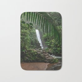 Rainforest Waterfall Paradise Bath Mat | Flowers, Lushjungle, Tropical, Costarica, Digital, Rainforest, Leaves, Moist, Color, Film 