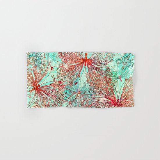 Butterfly Pattern Hand & Bath Towel