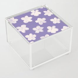 70s Groovy Hand-Painted Flowers on Very Peri Acrylic Box