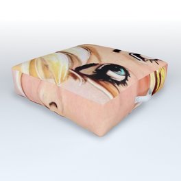 Blonde Bambi  Outdoor Floor Cushion | Drawing, Digital, Pattern, Acrylic, Psychedelics, Blonde, Bombshell, Tripper 
