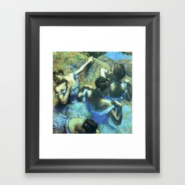 Blue Dancers by Edgar Degas Framed Art Print