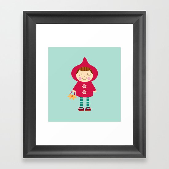 Little red riding hood Framed Art Print