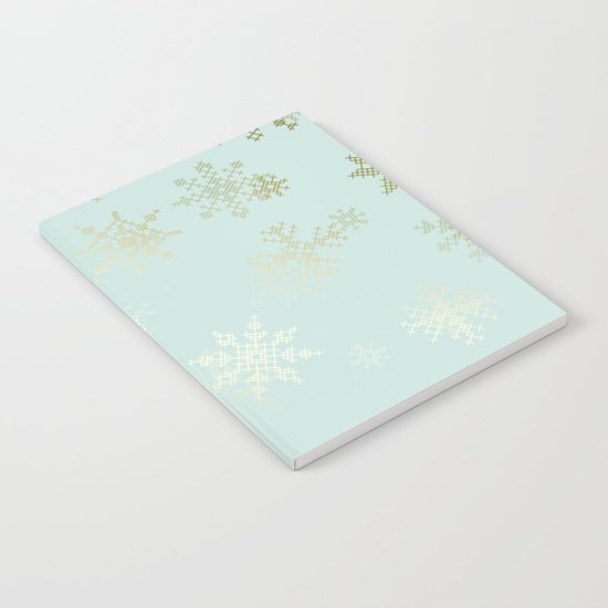 Gold Snowflakes Notebook