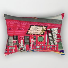 The Festival of Forty-Six Thousand Days (Utagawa Hiroshige III) Rectangular Pillow