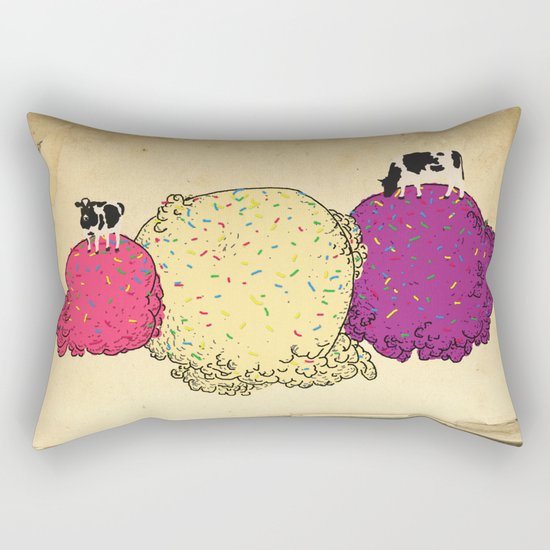 Cows love ice cream Rectangular Pillow