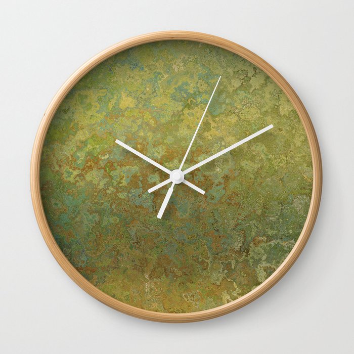Old Green Gold Vintage Collection Wall Clock