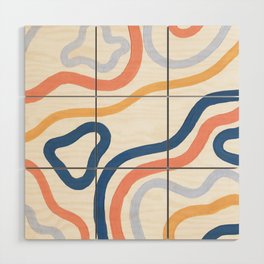Colorful Squiggles Wood Wall Art