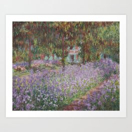 Claude Monet: Irises in Monet's Garden Art Print