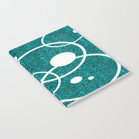 Circles on Black and Blue Notebook