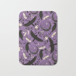 Raven Tarot Purple  Bath Mat