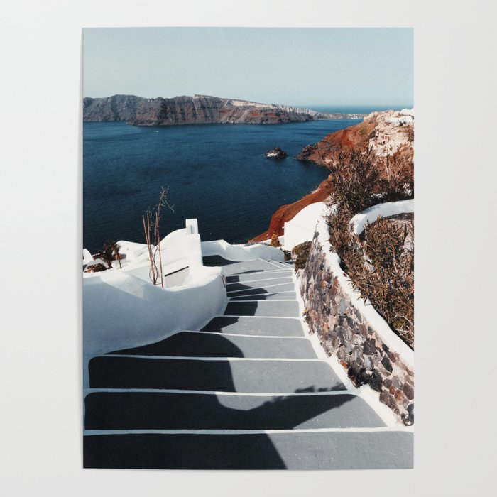 Santorini Steps Poster