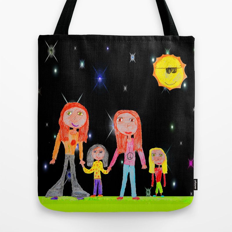 Space Hippie Girls Kids Painting Tote Bag By Azima Society6