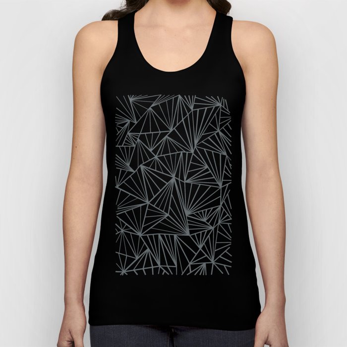 Ab Fan Grey and Black Tank Top
