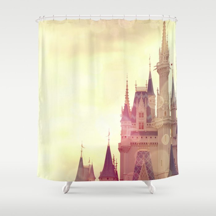 Disney Cinderella Castle Shower Curtain By Andreaclare Society6 Disney Cinderella Castle Shower Curtain