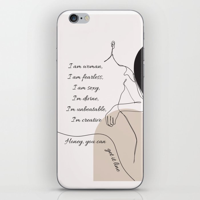 I am woman, I am fearless II iPhone Skin