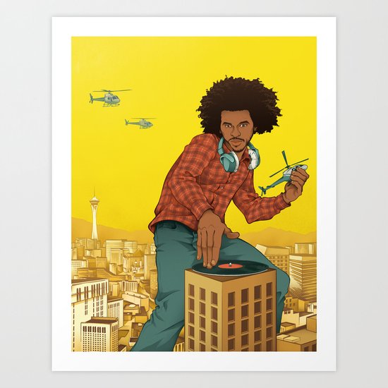Attack of the 50 Foot DJ Art Print