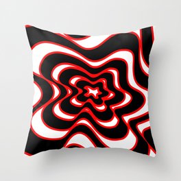 Abstract pattern - red Throw Pillow